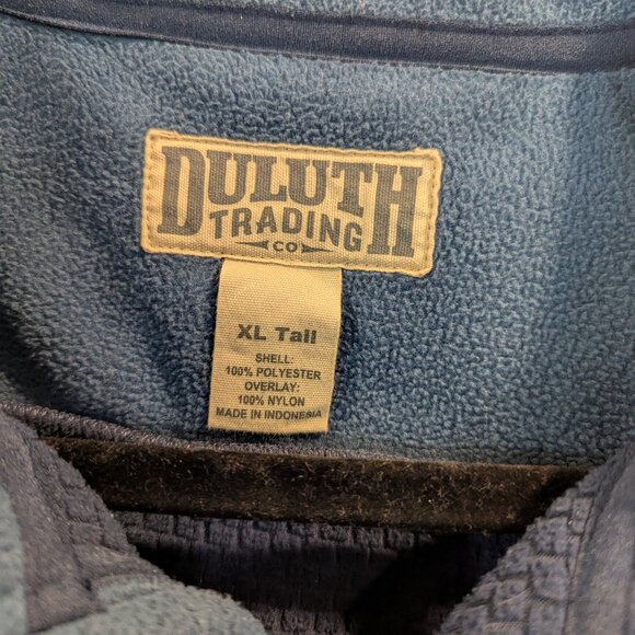 Duluth Trading Company Men's Shoreman Fleece Gridlock Vest Blue XL Tall - Picture 3 of 7